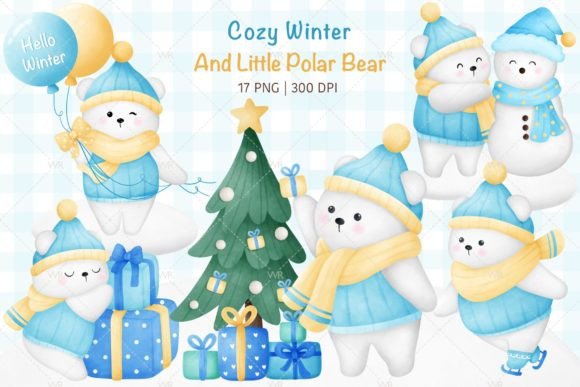 Download Cozy Winter and Little Polar Bear - Premium Resources