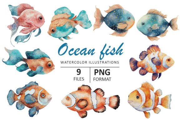 Download Ocean Fish Watercolor Illustration - Watercolor illustration Collection