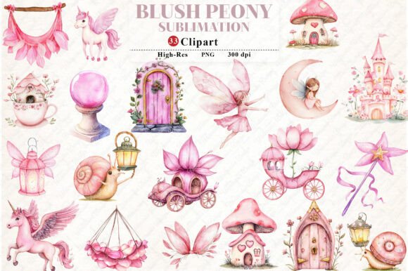 Download Watercolor Blush Peony Clipart - Premium Resources