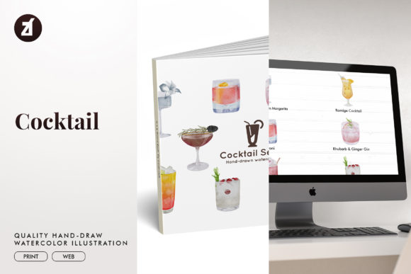 Download Cocktail Set9 Watercolor Illustration - Watercolor illustration Collection