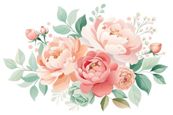 Download Elegant Peony Watercolor Illustration - Watercolor illustration Collection