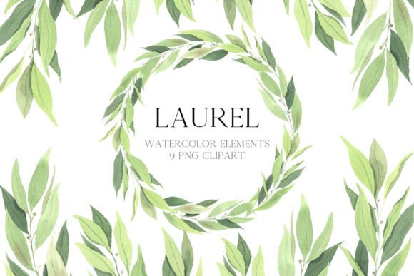 Download Watercolor Laurel Greenery Clipart - Premium Resources