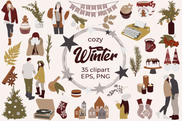 Download Cozy Winter Clipart - Premium Bundle